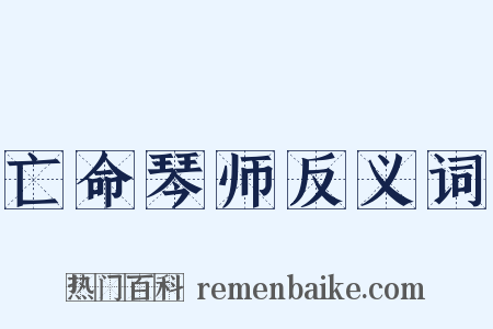 亡命琴师反义词是什么意思的图片